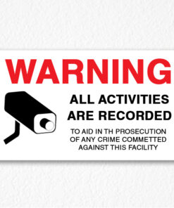 All Activities Recorded Sign in Red Text