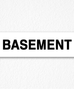 Basement Signs in Black Text