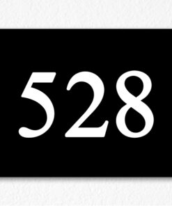 Floor Number Sign in Black
