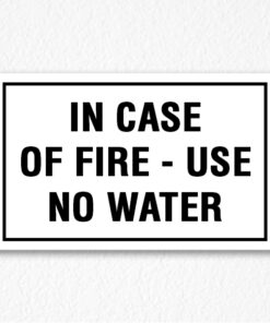 Use No Water Sign in Black Text