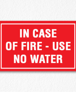 Use No Water Sign in Red