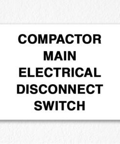 Compactor Sign Black Text