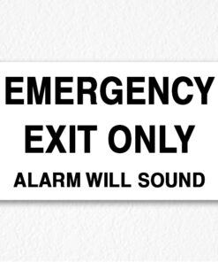 Emergency Exit Sign Black Text