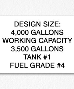 Working Capacity Sign in Black Text