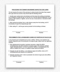 Suspected Gas Leaks Sign NYC