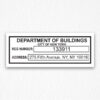 Department of Buildings Signs NYC