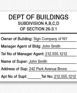 Department of Building Sign