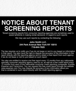 Notice About Tenant Screening Reports in Black