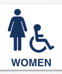 Women Only Sign in Blue