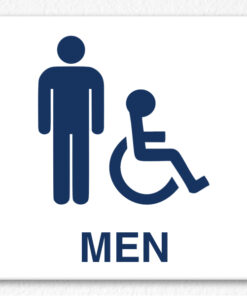 Men Only Allowed Sign in Blue