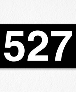 Building Room Number Sign in Black