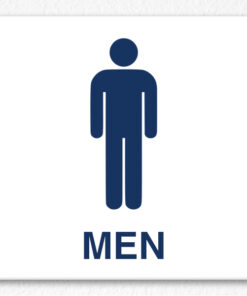 Men Only Sign in Blue