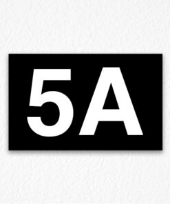 5A Apartment Number Sign in Black