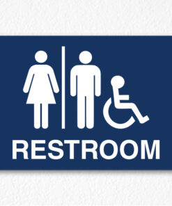 Restroom Sign with Icons