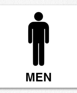 Men Only Sign in Black