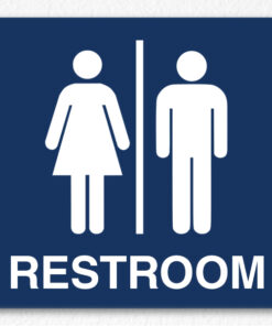 Men and Women Common Restroom Sign