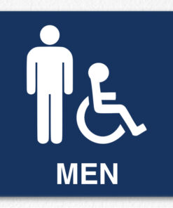 Men Only Allowed Sign on Blue