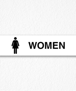 Women Area Sign in Black Text