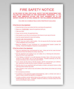 HPD Building Fire Safety Notice