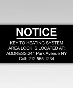 Key to Heating System Notice