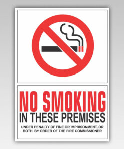 HPD No smoking building sign