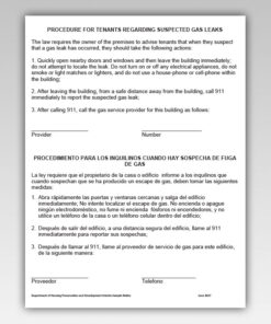 HPD gas leak notice