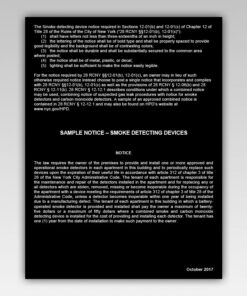 HPD smoke detector notice