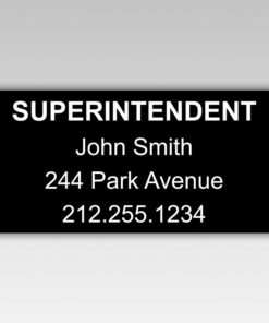 Building Superintendent Sign