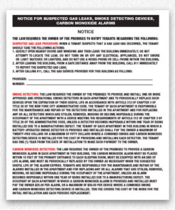 combine smoke detector sign