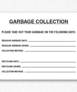 Garbage Collection Sign