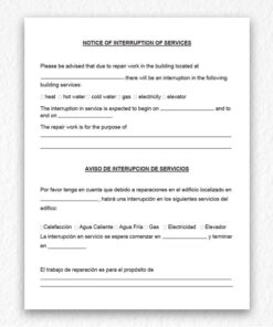 Interruption of Services Notice