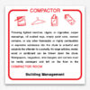 Building Compactor Room Sign
