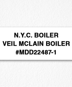 boiler name and number sign