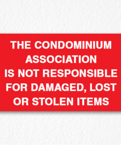 condominium-not-responsible-sign-in-red